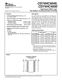 Datasheet CD74HC4049 manufacturer TI